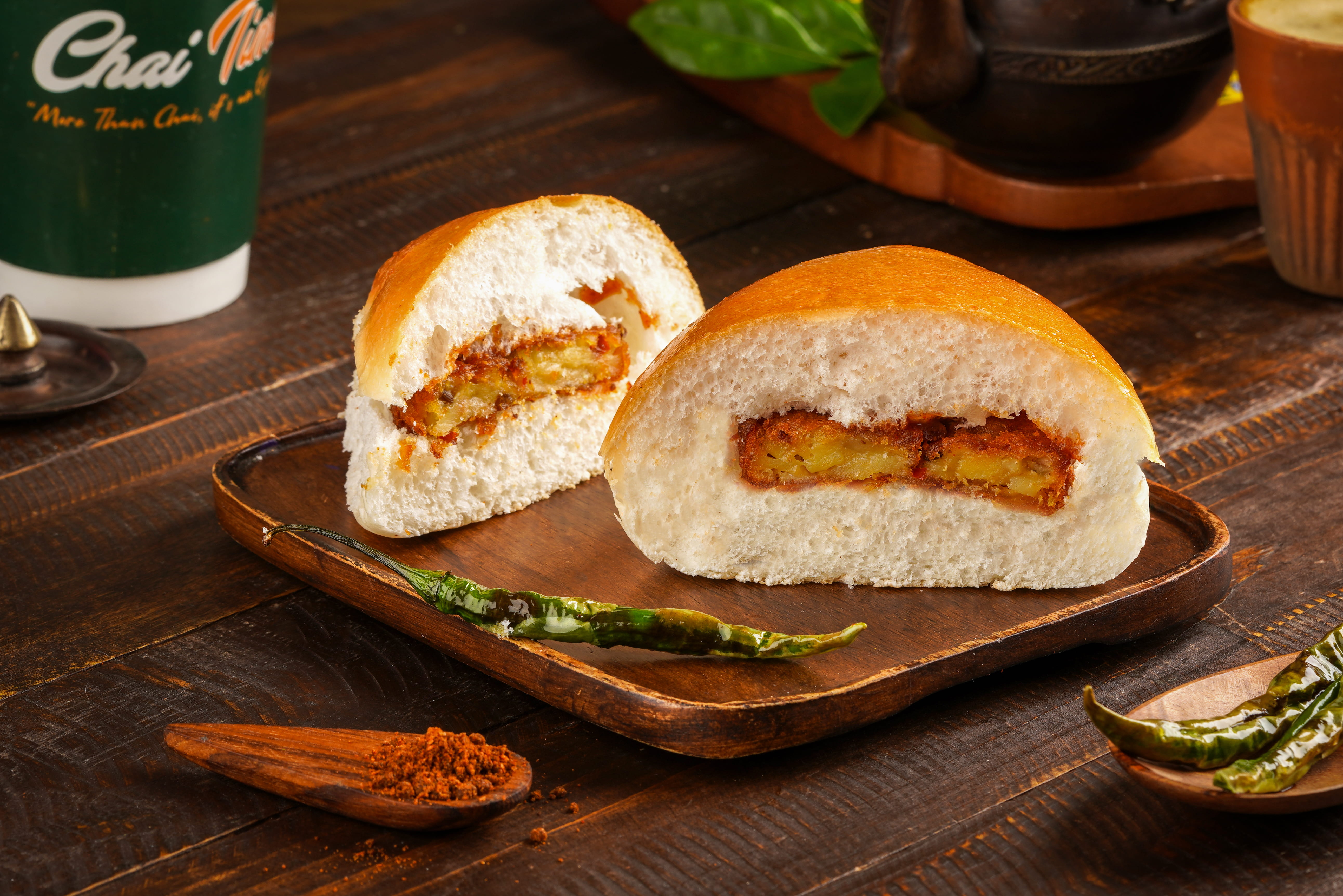 Aloo Tikki Vada Pav at Chai Times Bengaluru